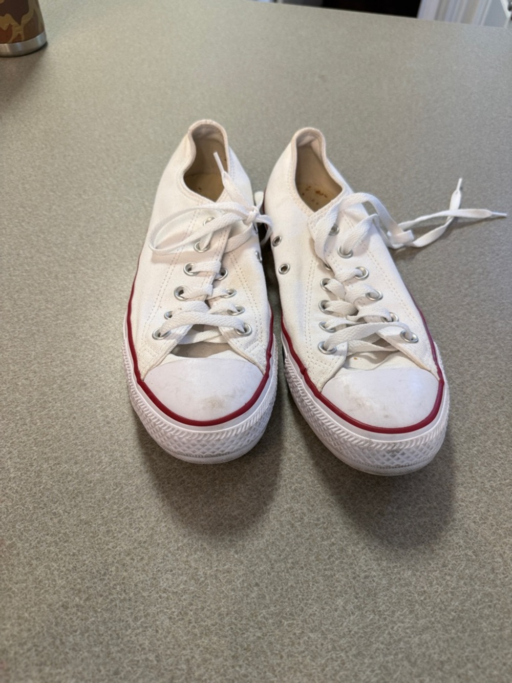 White Canvas Low-Top Converse